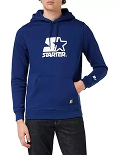 Starter Black Label Męska bluza z kapturem z logo, męska bluza z logo z przodu w 11 różnych kolorach, rozmiar S-XXL, niebieski (blue night), S - Bluzy męskie - miniaturka - grafika 1