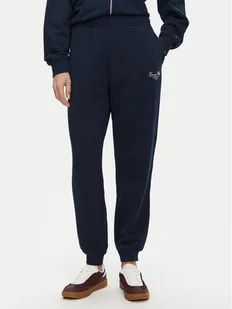 Tommy Hilfiger Spodnie dresowe WW0WW45576 Granatowy Regular Fit - Spodnie sportowe damskie - miniaturka - grafika 1