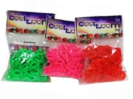 Zabawki kreatywne - Tm Toys Gumki Cool Loom Jednokolorowe 200szt. saszetka - miniaturka - grafika 1