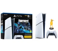 Konsole Playstation - Sony PlayStation 5 Digital Slim D Chassis (PS5 1TB Zestaw startowy Fortnite Cobalt + Stojak Na Pada Cable Guys Peely) - miniaturka - grafika 1