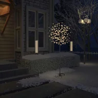 Oświetlenie świąteczne - vidaXL Drzewko z lampkami, 200 LED, ciepły biały, kwiat wiśni, 180 cm - miniaturka - grafika 1