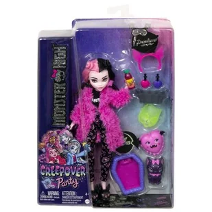 Monster High, Piżama Party, lalka Draculaura z akcesoriami - Lalki dla dziewczynek - miniaturka - grafika 1