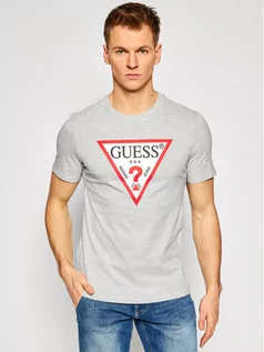 Koszulki męskie - GUESS T-Shirt M1RI71I3Z11 Szary Slim Fit - grafika 1