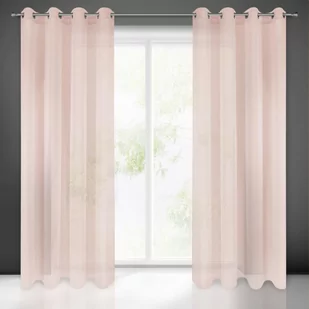 Eurofirany Firana Rebecca różowa 140 cm x 250 cm - Firany - miniaturka - grafika 1