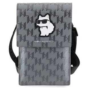 Karl Lagerfeld Torebka KLWBSAKHPCG srebrny/silver Saffiano Monogram Choupette - Etui i futerały do telefonów - miniaturka - grafika 2