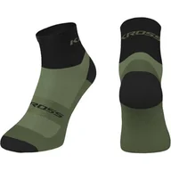 Skarpetki kolarskie - Skarpetki rowerowe KROSS Enduro Loony Mid ( S) Czarno-zielony - miniaturka - grafika 1