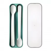 Mepal Mepal Mio Deep Turquoise 2 Szt Morskie Łyżeczki Do Karmienia Dzieci I Niemowląt Plastikowe - Łyżeczki - miniaturka - grafika 1