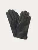 Rękawiczki - Skórzane Rękawiczki Męskie Calgary Czarne M - miniaturka - grafika 1