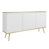 Komody - Komoda ORO K-160 Biały Złote nogi - miniaturka - grafika 1