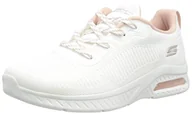 Sneakersy damskie - Skechers Damskie sneakersy Squad AIR, Off White Engineered Knit, 7 UK, Dzianina inżynieryjna, biała, biała, 40 EU - miniaturka - grafika 1