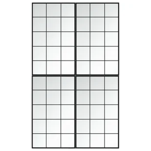 vidaXL Lustro ścienne 4 szt. czarne 100x60 cm metalowe - Lustra - miniaturka - grafika 1