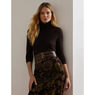LAUREN RALPH LAUREN Golf | Slim Fit | z dodatkiem jedwabiu - Swetry damskie - miniaturka - grafika 1