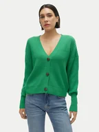Swetry damskie - Vero Moda Kardigan Lea 10249632 Zielony Regular Fit - miniaturka - grafika 1