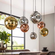 Lampy sufitowe - ZIJLSTRA Lampa wisząca szklana Valerya, możliwość ściemniania, chromowy / srebrny, salon / jadalnia, szkło - miniaturka - grafika 1