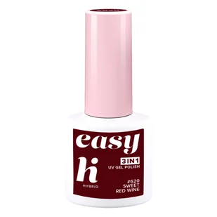 Hi Hybrid Lakier hybrydowy Easy 3w1, 620 Sweet Red Wine - Lakiery hybrydowe - miniaturka - grafika 1