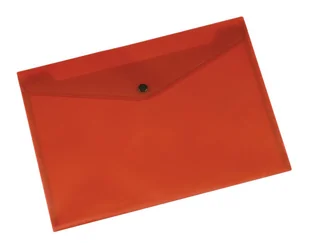 Q-Connect Teczka kopertowa zatrzask, PP, A4, 172mikr., transparentna czerwona KF03594 - Teczki i skoroszyty - miniaturka - grafika 3