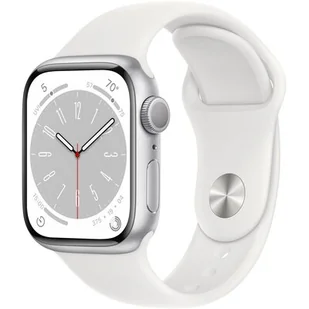 Apple Watch 8 GPS + Cellular 41mm Stalowy MNJ53WB/A Biały - Smartwatch - miniaturka - grafika 3