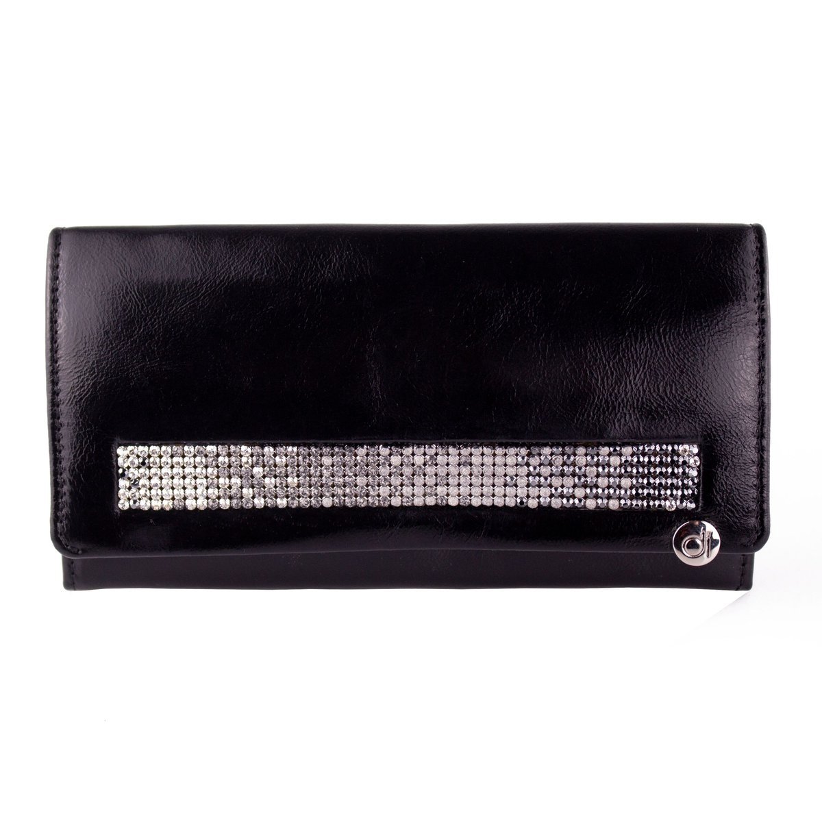 Dipiu Portfel Damski Czarny Skórzany