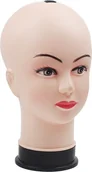 Manekiny wystawowe - Głowa peruki damskiej - Głowa dekoracyjna 28 cm - Głowa kobiety w witrynie sklepowej - Głowa manekina damskiego bez włosów - Głowa manekina w witrynie sklepowej do prezentacji kapelusza/okularów - Głowa damska do peruk - miniaturka - grafika 1