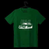Odzież do sportów motorowych - T-shirt koszulka przód BMW E46 zielona-M - miniaturka - grafika 1