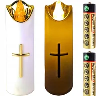 Lampiony i znicze - Duża Świeca Led Na Baterie Wkład Do Zniczy 17Cm Do Znicza Znicz Wkłady - miniaturka - grafika 1