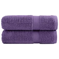 Ręczniki - vidaXL Ręczniki premium SOLUND 2 szt., fioletowe, 50x100 cm, 600 g/cm² - miniaturka - grafika 1