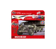 Modele do sklejania - Airfix A55117A Gift Set Samochód Willys MB Jeep Skala 1:72 - miniaturka - grafika 1