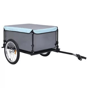 vidaXL vidaXL Przyczepa rowerowa transportowa czarno-niebieska 65 kg 92589 - Przyczepki rowerowe - miniaturka - grafika 1