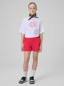 Spodnie i spodenki dla dziewczynek - 4F Spodenki dresowe dziewczęce - różowe 164 (13-14 lat) - miniaturka - grafika 1