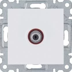 Hager Polo LUMINA2 Gniazdo pojedyncze SAT dla instalacji indywidualnych biały WL3230 WL3230 - Gniazdka elektryczne - miniaturka - grafika 1