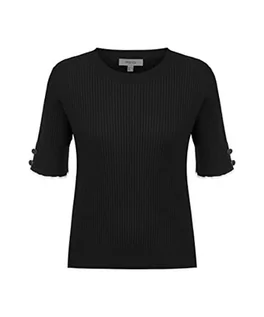 Swetry damskie - IPEKYOL Damski sweter z prążkowaniem, czarny, S (DE) - grafika 1