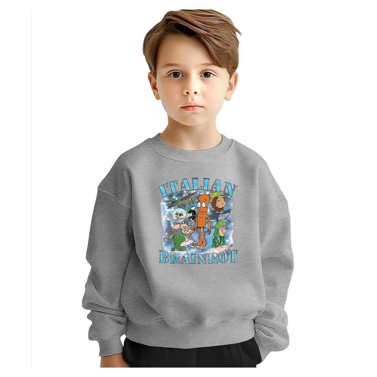 BLUZA DZIECIĘCA ITALIAN BRAINROT MEM 110-116 DLA CHŁOPCA DZIEWCZYNKI