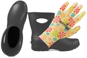 Kalosze damskie - Lemigo Garden 752 Gumowce Damskie Kalosze Z Pianki 38 Czarny - miniaturka - grafika 1