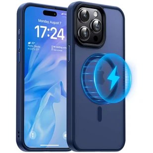 Etui do iPhone 15 Pro MagSafe Matt Case Cover matowe obudowa Alogy Ring pancerne na telefon Granatowe - Etui i futerały do telefonów - miniaturka - grafika 10