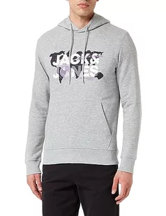 Bestseller A/S Męska bluza z kapturem Jcodust Sweat Hood Sn, jasnoszary melanż/szczegóły: nowy Lgm, M - Bluzy męskie - miniaturka - grafika 1