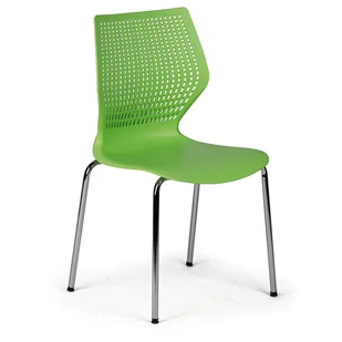 B2B Partner Krzesło do jadalni Poly, zielone 479033 - Krzesła - miniaturka - grafika 1