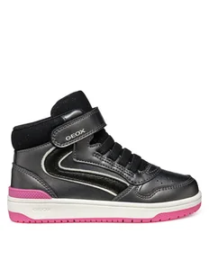 Geox Sneakersy J Washiba J56HXA 000NF C9325 M Szary - Buty dla dziewczynek - miniaturka - grafika 1