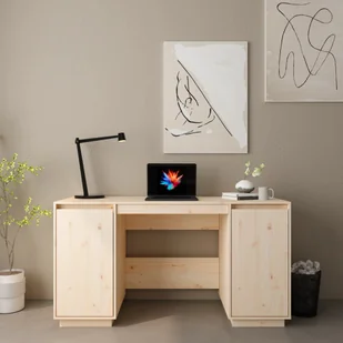 Biurko, 140x50x75 cm, lite drewno sosnowe! - Biurka - miniaturka - grafika 1