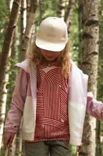 Czapki dla dzieci - Reima czapka z daszkiem bawełniana dziecięca Lippis kolor biały gładka - grafika 1
