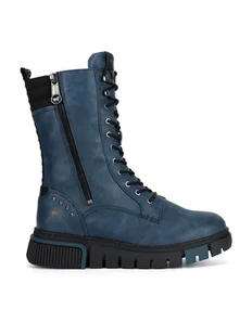 Mustang Botki 1502-503 Granatowy - Botki damskie - miniaturka - grafika 1