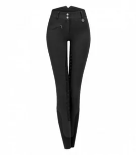 Waldhausen Bryczesy THERMO FUN SPORT SILICONE damskie z wysokim stanem pełny lej silikonowy - - czarny - Bryczesy - miniaturka - grafika 1