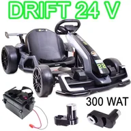 Pojazdy elektryczne dla dzieci - SZYBKI DRIFTUJĄCY GOKART NA AKUMULATOR 24 V, REGULOWANA RAMA AHL007 - miniaturka - grafika 1