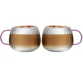 Szklanki - Vialli Design Komplet szklanek z różowym uchem Tulip 1210 2 x 350 ml - miniaturka - grafika 1