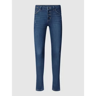 Spodnie damskie - Jeansy o kroju skinny fit z efektem znoszenia - Esprit - grafika 1