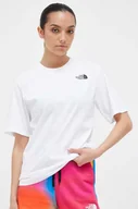 Koszulki sportowe damskie - The North Face t-shirt bawełniany kolor biały - miniaturka - grafika 1