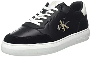 Calvin Klein Jeans Męskie sneakersy na co dzień Cupsole Fluo kontrastowe trampki, czarne/starożytne białe, 40 EU, Czarny starożytny biały, 42.5 EU - Sneakersy męskie - miniaturka - grafika 1