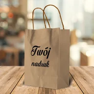 Torby i wózki na zakupy - Torba papierowa ECO 24 x 32 x 10 cm z Twoim nadrukiem - miniaturka - grafika 1