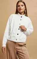 Bluzy damskie - Bluza z ozdobnymi guzikami 4201, Kolor biały, Rozmiar XS, Moodo - Primodo.com - miniaturka - grafika 1