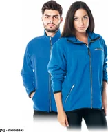 Bluzy męskie - R.E.I.S. POLAR-HONEY - Bluza POLAR-HONEY o wysokiej jakości krótko strzyżonego polaru - niebieski 2XS - miniaturka - grafika 1