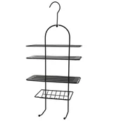 Półki łazienkowe - FENIKS łazienkowa pod prysznic CZARNA zawieszana 810114 - miniaturka - grafika 1